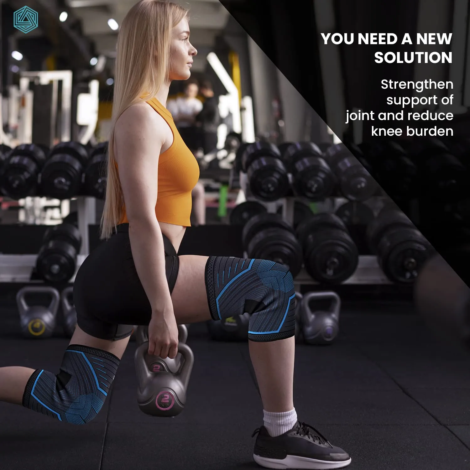 Boldfit Knee Caps For Women & Men Knee Support For Men Gym Knee Cap For Men Knee Pain Relief Products Knee Support For Women Knee Brace For Knee Pain Knee Pad Knee Guard Knee Band Knee Belt - L